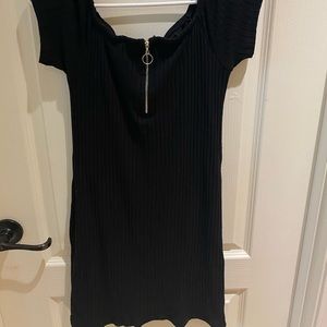 Off the shoulder ribbed dress